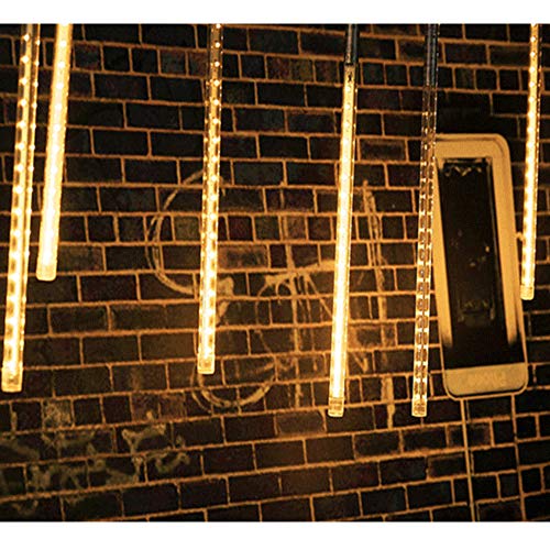 Roytong Waterproof Cascading LED Meteor Shower Rain Lights Outdoor for Christmas Tree Decoration