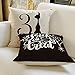 AVOIN Halloween Saying Throw Pillow Cover, 18 x 18 Inch Fall Farmhouse Cushion Case for Sofa Couch Set of 4 Black