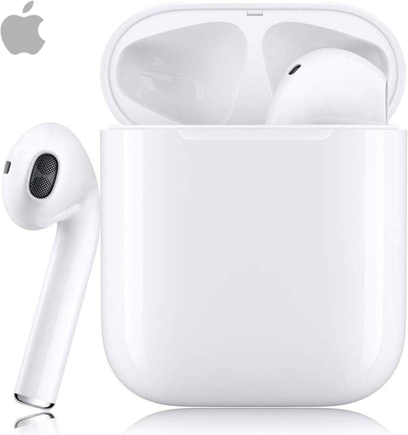 DFQWER Bluetooth 5.0 Wireless Earbuds Noise Canceling 3D Stereo with【24Hrs Fast Charging Case】Pop-ups Auto Pairing Sports Headphones in-Ear Headset, for Earphone Samsung Apple Airpods Sport Earbuds