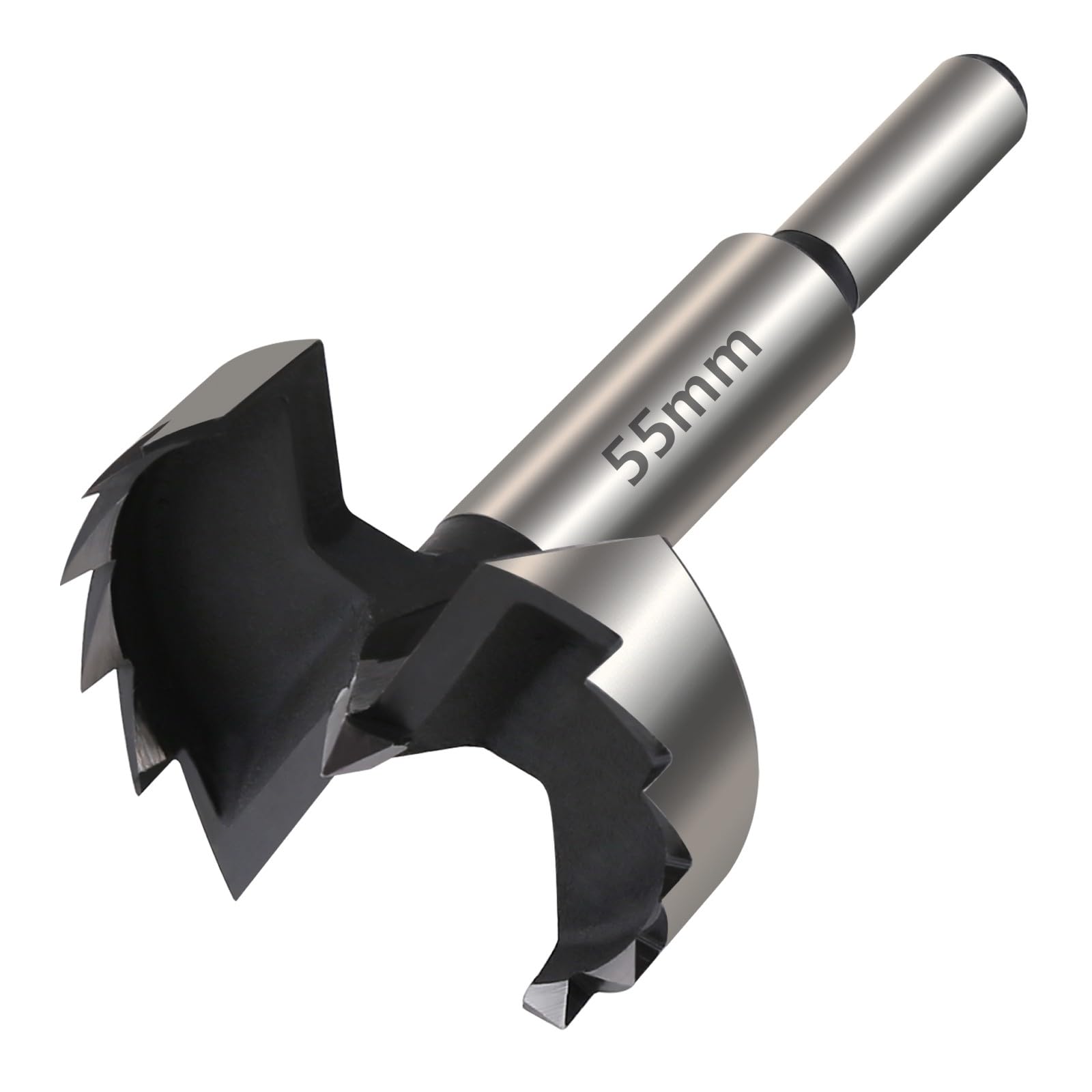 Vearter 54mm Forstner Drill Bit, High Carbon Steel Multi-Tooth Woodworking Tools Forstner Bits with Round Shank, Hinge Drill Bit for Solid Wood, MDF, Plastic, Particleboard, Plywood — image 1