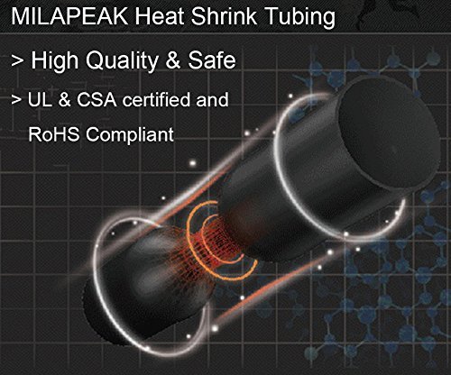 2 Pack 1/2 inch Heat Shrink Tubing, 3:1 Adhesive-Lined Large Heat Wire Shrinkable Tube by MILAPEAK (4 Feet, Black & Red) - Thumbnail 3