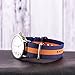 Clockwork Synergy® Classic Nylon Nato watch straps bands (20mm, Navy/Orange)