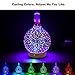 MoKo Essential Oil Diffuser, 100ml Aromatherapy Mist Humidifier, Ultrasonic Air Purifier with 3D Effect Night Light and Auto Shut-Off, Decorative LED Lamp for Office Home Study Yoga Spa - Multi Color