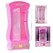 Stebcece Plastic Furniture Wardrobe DollHouse Accessories Wardrobe Pink For Barbie Doll