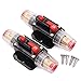 2 pcs 30A Audio Inline Circuit Breaker Reset Fuse 12V-24V DC, PowMr Reset Fuse Holder 30 amp with Manual Reset for Car Audio, Stereo Switch and Solar Inverter System