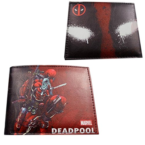 Marvel Comics Dead-Pool Leather Bi-fold Men's/Boys Wallet with Gift Box