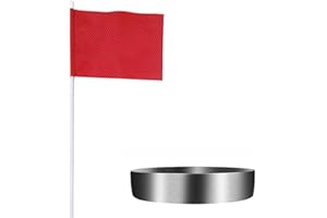 EKDJKK Golf Flagsticks Mini, Putting Green Flag for Yard, Trainging Accessory Practice Hitting Stainless Steel Golf Green Cup with Flag(Size:1.3cm/0.51inch)