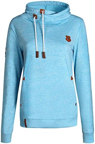 Women Hoodie Sports Sweatshirt Outerwear Funnel Neck Sweater Clearance Sale Deal