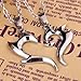 YAZILIND 2pcs Mens Womens Puzzle Stainless Steel Love Pendant Couple Necklace 17