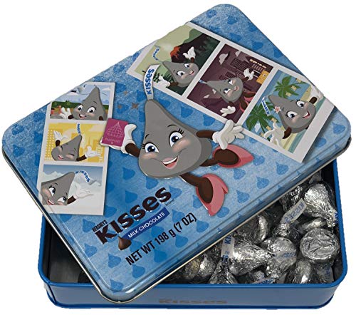 image for HERSHEY'S KISSES Gift Box With 42 Milk Chocolate Kisses In Silver Foil