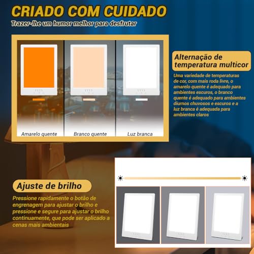 Lâmpada Solar sem UV, Lâmpada Terapia vom Luz Led sem UV, Terapia de Luz Inteligente Solar Led
