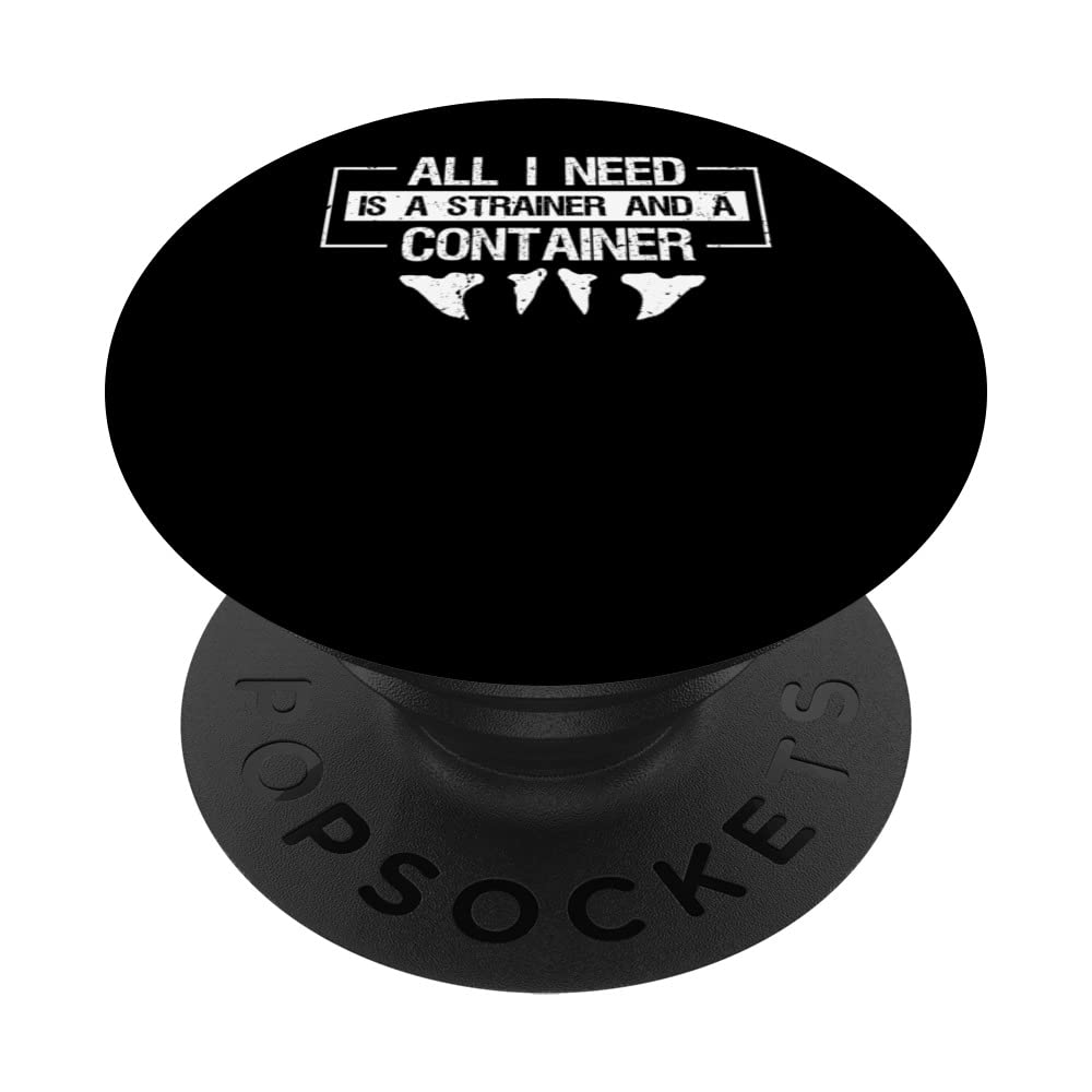 Fossil Tooth Hunter Design for Fossil Tooth Collector PopSockets Swappable PopGrip