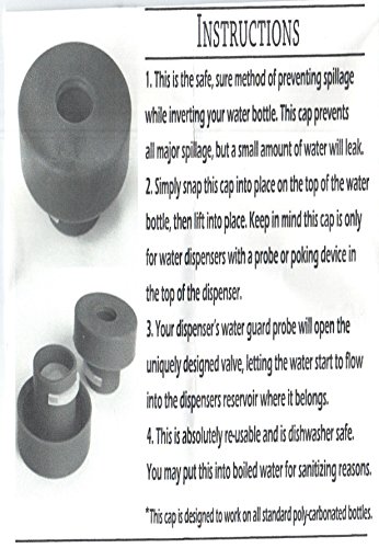Reusable No-Splash Cap for 5 Gallon bottles and water dispensers with probes