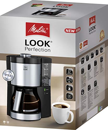 Melitta Look Perfection 1025-06 Filterkaffeemaschine mit Glaskanne, abnehmbaren Wassertank und Entkalkungsprogramm… – Bild 8