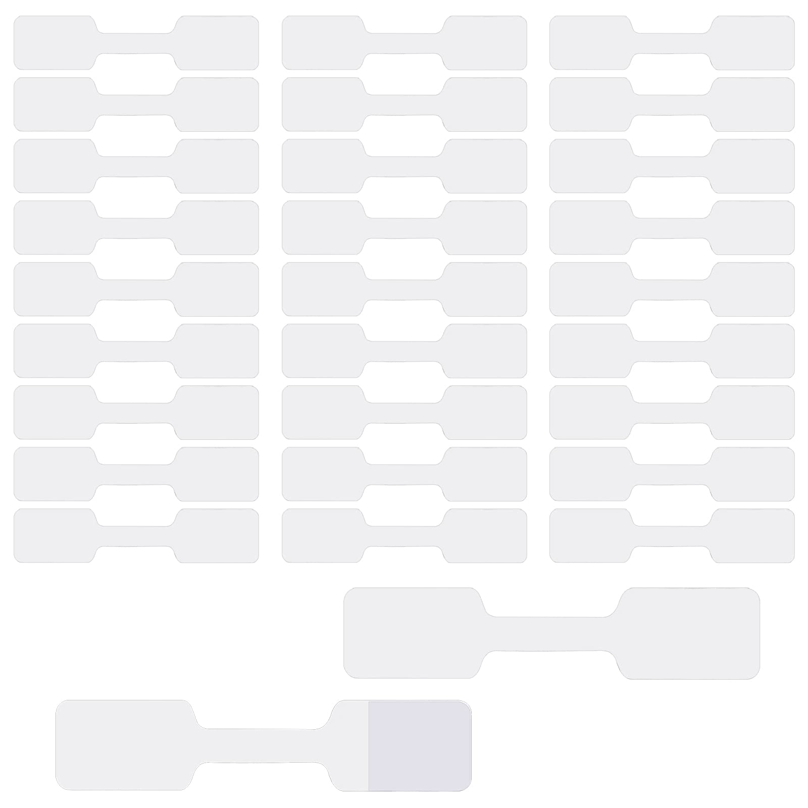 SAVITA 1000pcs Jewelry Price Tags Stickers, Blank Jewelry Sticker Barbell Shape for Earring Necklace Bracelet Ring (2.4x0.47inch)