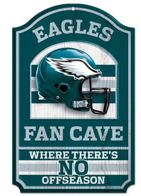NFL Fan Cave Wood Sign, 11" x 17"