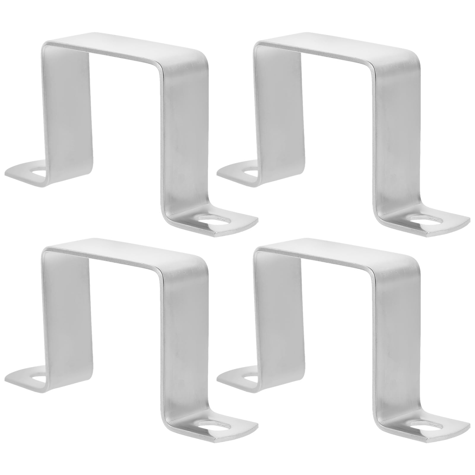 ULTECHNOVO 4Pcs U Shaped Connector Bracket, 2x2 Inch Clamp Bracket Clamp, Stainless Steel Heavy Duty Fasten Holder U Tube Clip for Door Closed Bar Holder Strut Channel