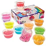 - 12 Pack | Fun Mud Slime |JUMBO PACK | Putty - Non Sticky, Fluffy, Stretchy for STRESS RELIEF, Super Soft & Squishy Sludge Toy for Kids and Adults - 12 Pack -