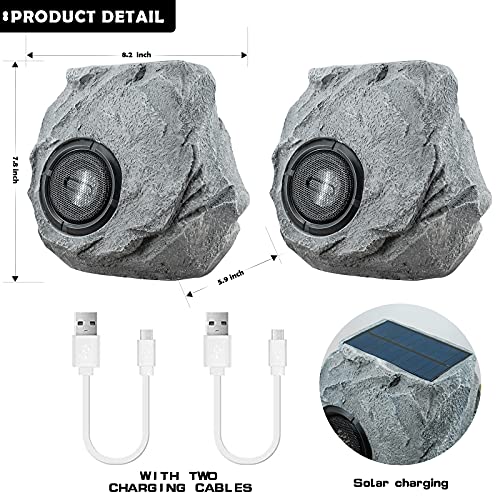 Rock Solar Bluetooth Speakers Outdoor, Wireless Waterproof Speaker for