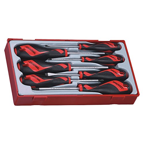 Teng Tools 7 Piece Flat, PH & PZ Type Screwdriver Set - TT917N, Silver