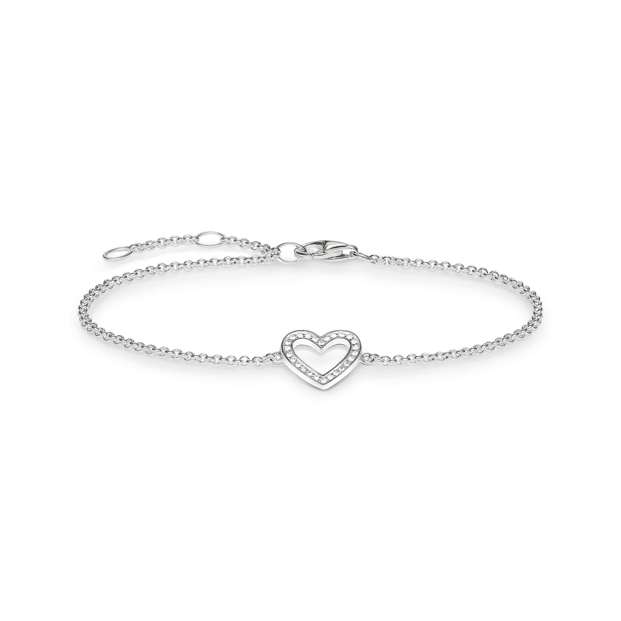 Thomas Sabo Women Bracelet Heart Zirconia 925 Sterling Silver A1553-051-14-L19,5V — image 1