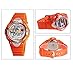 Jewtme LED Waterproof 100m Sports Digital Watch for Children Girls Boys (Orange)