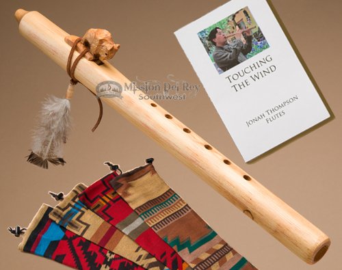 Native American Flute -Natural Buffalo & Bag - Thumbnail 5