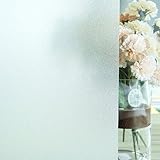 Fancy-fix Privacy Window Film Non-adhesive Window Frosted Anti UV stained Glass Cling for Bathroom 11 Inches By 59 Inches