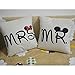 Jahosin Set of 2 Throw Pillow Covers 18 X 18 Inches,Decorative Couple-Love Cushion Case (Mr and Mrs)