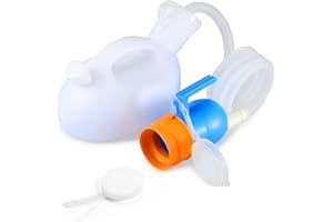 Urinals for Men - Portable Urinal for Men Spill Proof Men's Urine Bottle Male Pee Bottle w/Separate Urine Outlet Soft Funnel 