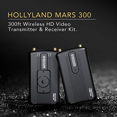 Wireless HDMI Video Transmitter and Receiver Kit, Support HD 1080P 300 Feet Transmission for DSLR and Mirrorless Camera, Hollyland Mars 300