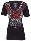 Archaic AFFLICTION Womens T-Shirt HEARTACHE Tattoo Biker UFC BKE Sinful