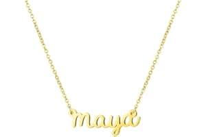 Yiyang Personalized Name Necklace 18K Gold Plated Stainless Steel Pendant Jewelry Birthday Gift for Girls