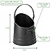Mind Reader MASH-BLK Large Fire Place Ash Bucket, Pellet Bucket with Shovel, Black