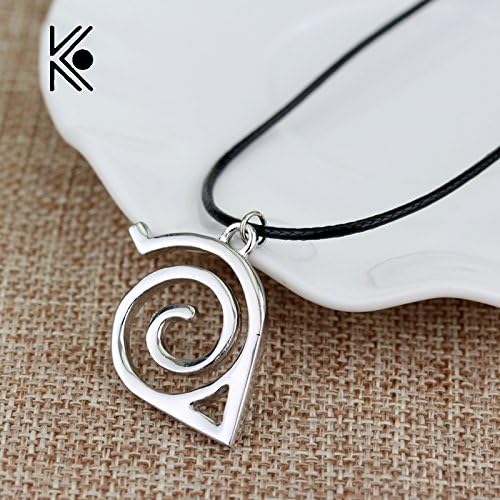 Trendy Fashion New Naruto Pendant Necklace Double Bands Konoha Sign For Men And Women Wholesale And Retail (Zinc Alloy)