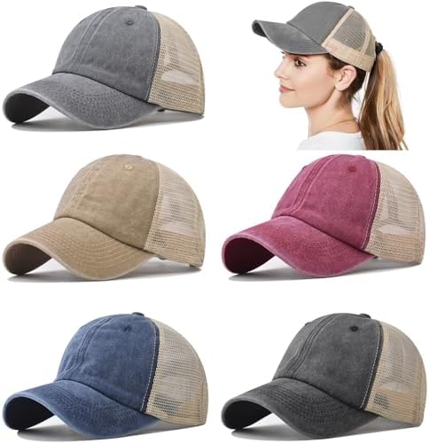 Amazon.com: 6 Pack Distressed Baseball Cap Washed Cotton Dad  display picture 1