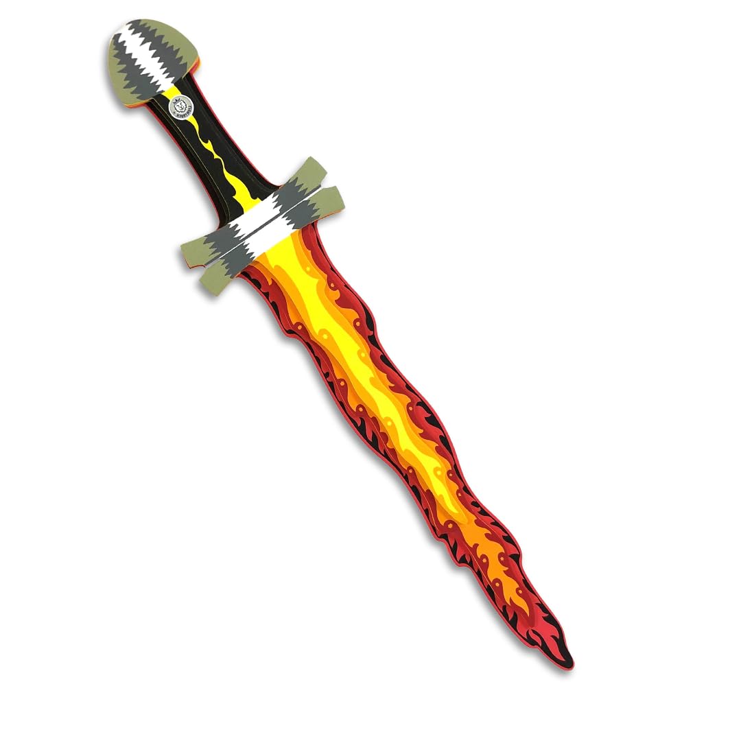 Liontouch - Fantasy Flame Sword For Kids - Age 3-8 Years | Medieval Pretend Play Toy in Foam For Children With Roaring Fire Theme | Safe Weapon & Battle Accessory For Boys’ Dress Up & Costumes