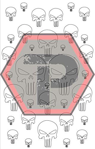 Tactical Penguin punisher stencil for cerakote, gunkote, duracoat Avery paint mask sticky back vinyl