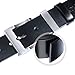 Men's Leather Belt Sliding Buckle Belt Reversible Black & Brown (43-44)