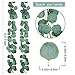 TOPHOUSE 2 Pack Artificial Eucalyptus Garland, 6.5ft Silver Dollar Leaves Fake Greenery Vines for Wedding Backdrop Arch Table Runner Wall Decor, Grey Green