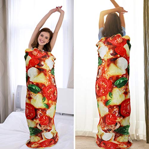 Outivity Burritos Wrap Novelty Blanket,Realistic Food Burritos Tortillas Blankets,Soft Plush Round Throw Blanket for Bed,Couch or Travel - Thumbnail 3