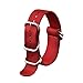 Ritche Christmas Gift Watch Strap with Heavy Buckle 18mm 20mm 22mm Premium Seat Belt Nylon Watch Bands for Men Women (Navy/Red, 18mm), White Elephant Gifts, Stocking Stuffers for Men