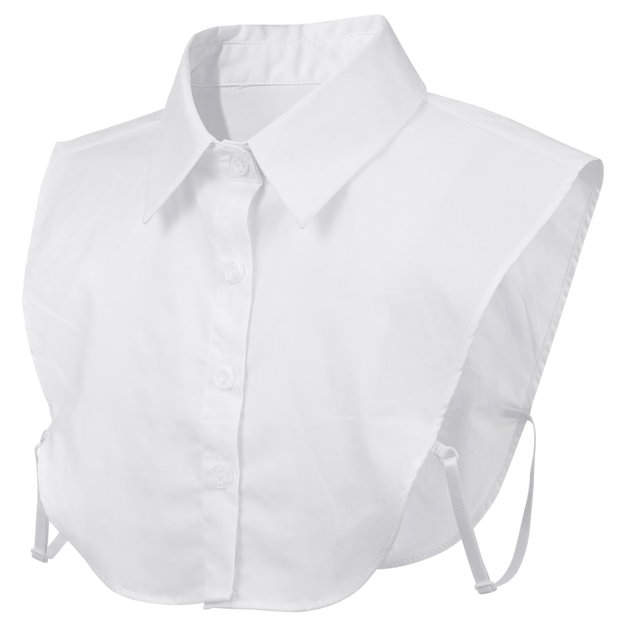 BESPORTBLE Women Half Shirt Detachable Fake Collar Removable Choker Blouse Top Girls Ladies White Color Collars Extender Inserts Faux Woman for Ruffled Extenders Cotton Sweater Sexy