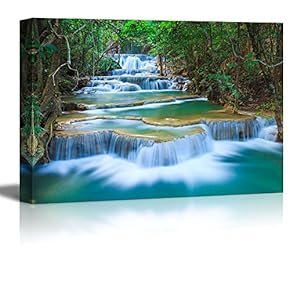 Deep Forest Waterfall in Thailand Wall Decor