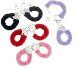 Fuzzy Furry Handcuffs with Keys - One Pack, Colors May Vary, One Size