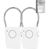 Anskyloe 2 Pack Door Handle Alarm | Vibration Triggered, 120dB Alarm, Audible 550FT, For Travelling, Hotel, Apartment, Home Security