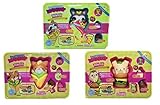 Smooshy Mushy Bentos Box Squeezable Squishy Friends Yummy Peppy Pup, Sassy Fussy Fox, & Gabby Gooey Raccoon Bundle