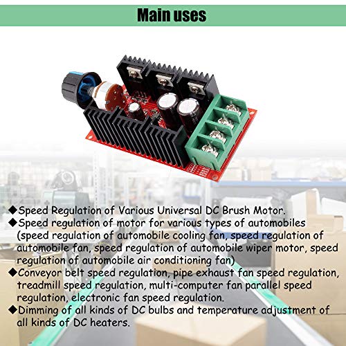 Comidox 1PCS 2000W 10-50V MAX 40A PWM DC Motor Speed Controller Governor HHO RC Controller Adjustable Variable Speed Switch