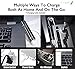 Triple Plasma Lighter- Electric Triple Arc Lighter- Flat Surface Wide Arc Design For Pipes Cigars and More -Windproof Electric Lighter- Rechargeable- Gift Box & One Year Warranty Card (Double Arc)