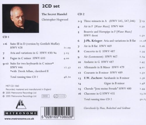The Secret Handel - Works for Clavichord /Hogwood - Image 3